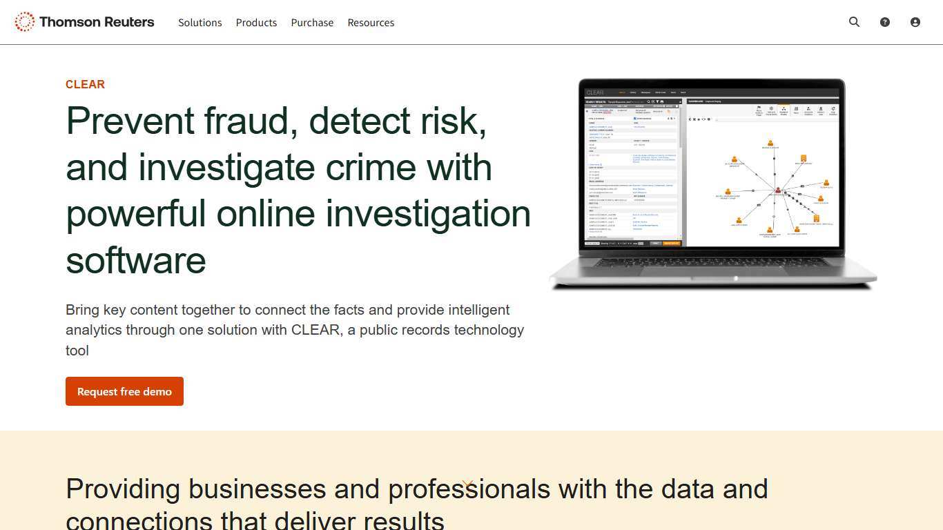 CLEAR - Investigation Solution | Thomson Reuters